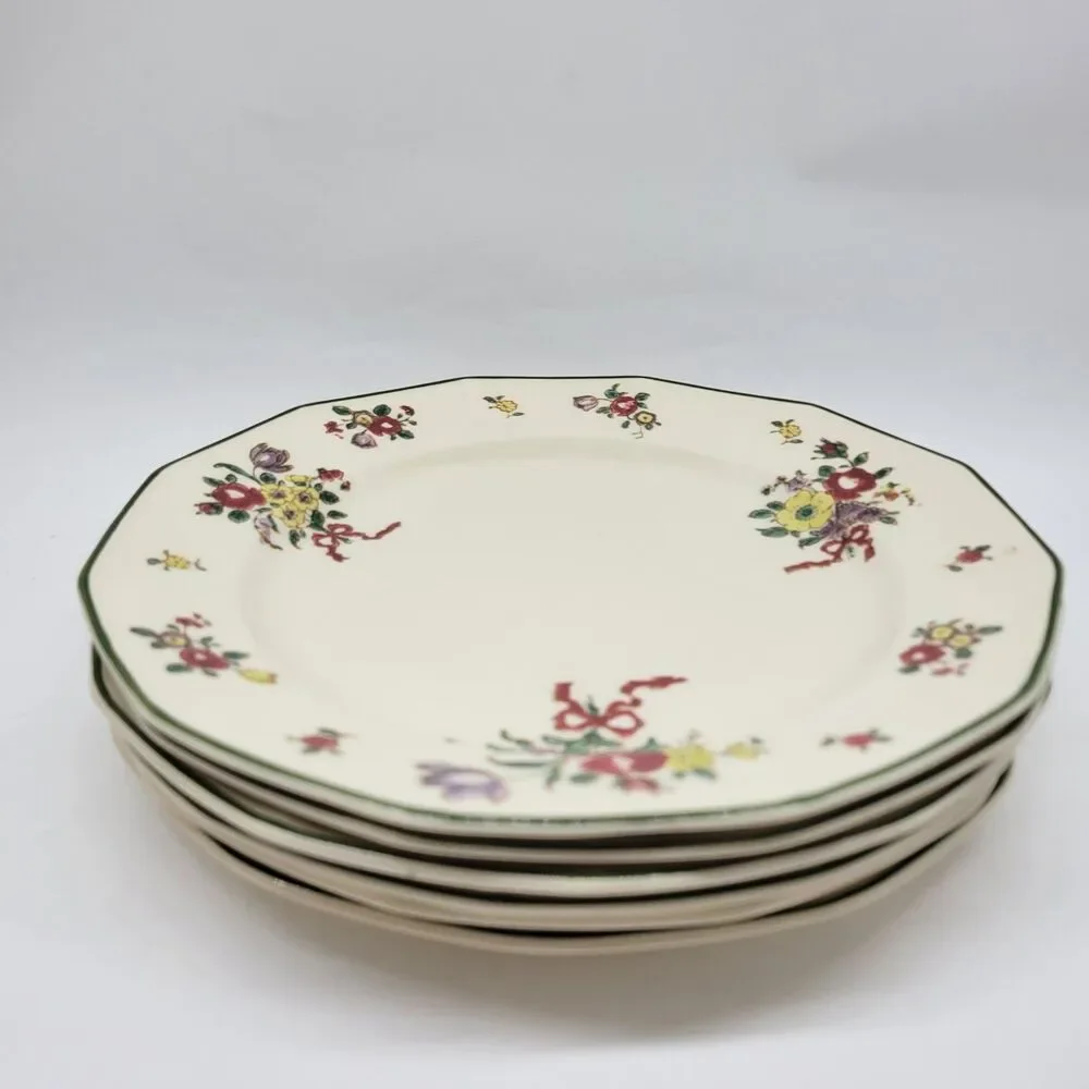 Royal Doulton Old Leeds Spray SetOf 6 Vintage 8 1/4